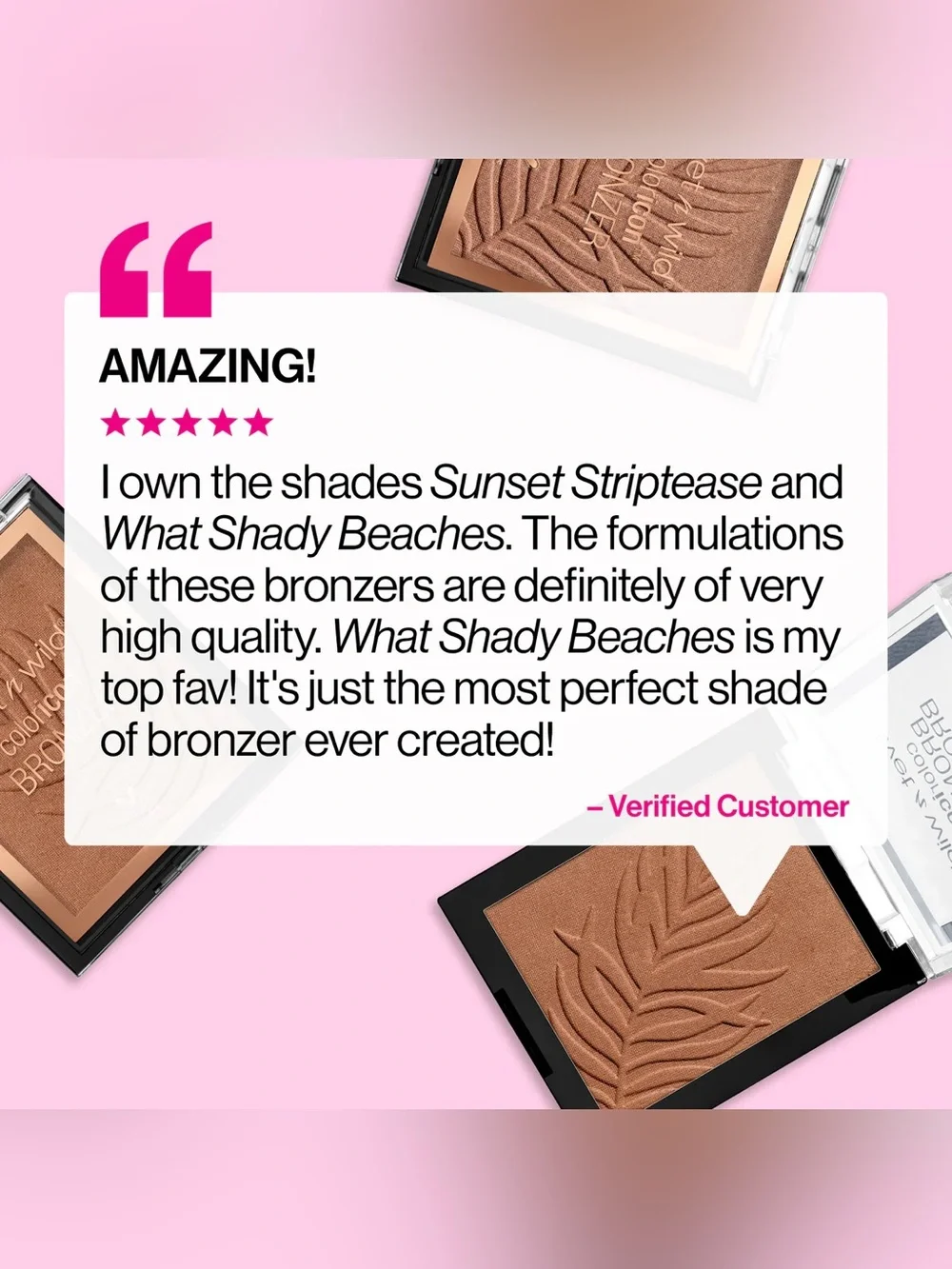 Wet N Wild Color Icon Bronzer- What Shady Beaches, NEW